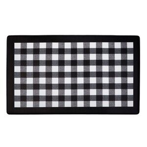 Buffalo Black Plaid Modern Window Curtain Panel : 18" x 30" Anti-Fatigue Mat